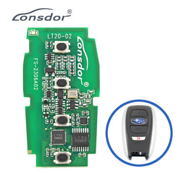 Lonsdor LT20-02 Smart Key PCB 8A+4D For Subaru Adjustable Frequency 4Buttons - ABK-2888-LT20-02 -