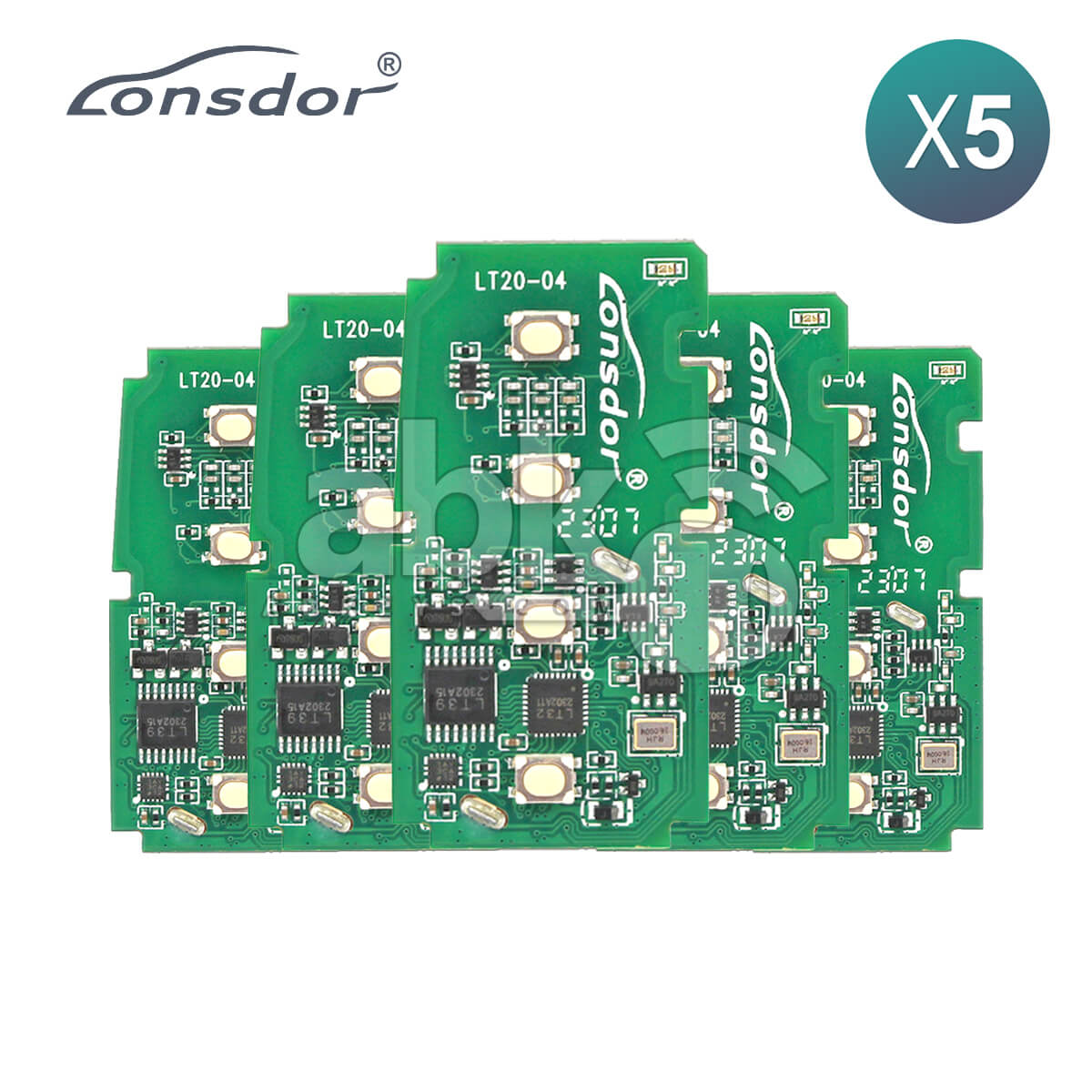 Lonsdor LT20-04 Smart Key PCB 8A+4D For Toyota & Lexus Adjustable Frequency 4Buttons 5Pcs Bundle -
