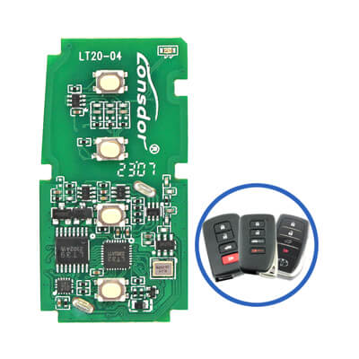 Lonsdor LT20-04 Smart Key PCB 8A+4D For Toyota & Lexus Adjustable Frequency 4Buttons -