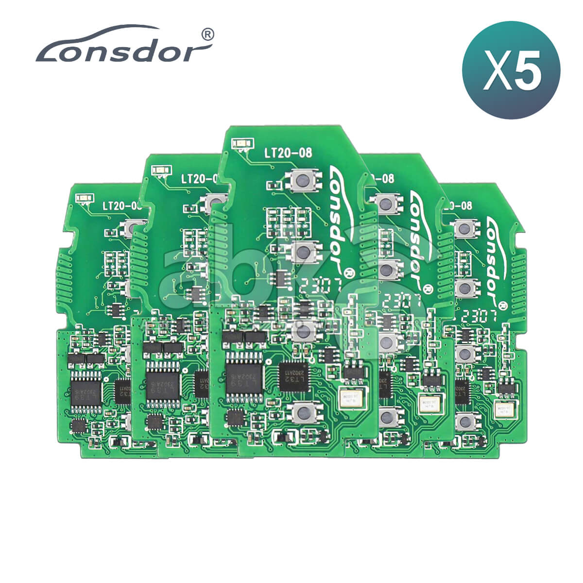 Lonsdor LT20-08 Smart Key PCB 8A+4D For Toyota & Lexus Adjustable Frequency 4Buttons 5Pcs Bundle -