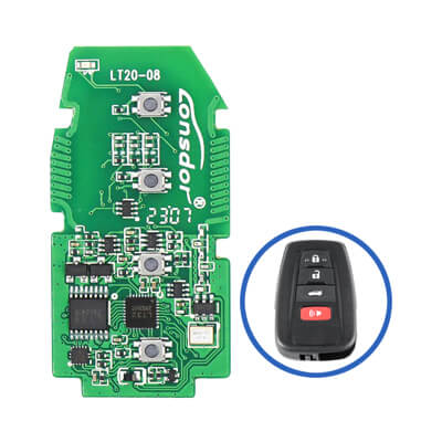 Lonsdor LT20-08 Smart Key PCB 8A+4D For Toyota & Lexus Adjustable Frequency 4Buttons -