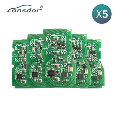 Lonsdor LT20-10 Smart Key PCB 8A+4D For Toyota Adjustable Frequency 4Buttons 5Pcs Bundle