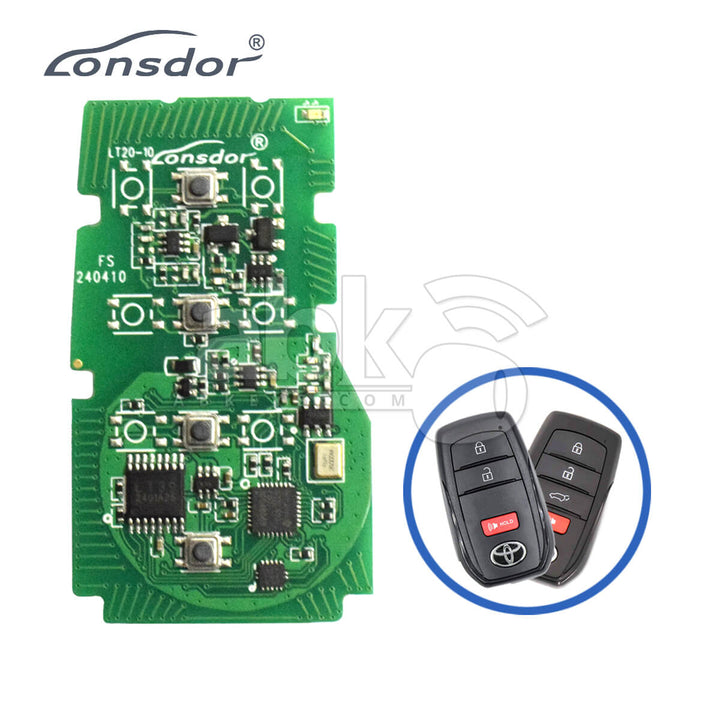 Lonsdor LT20-10 Smart Key PCB 8A + 4D For Toyota Adjustable Frequency 4Buttons
