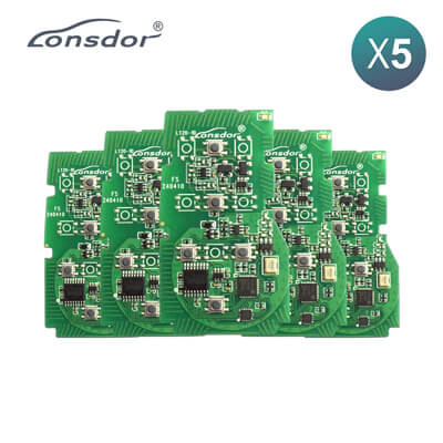 Lonsdor LT20-10 Smart Key PCB 8A + 4D For Toyota Adjustable Frequency 5Buttons 5Pcs Bundle