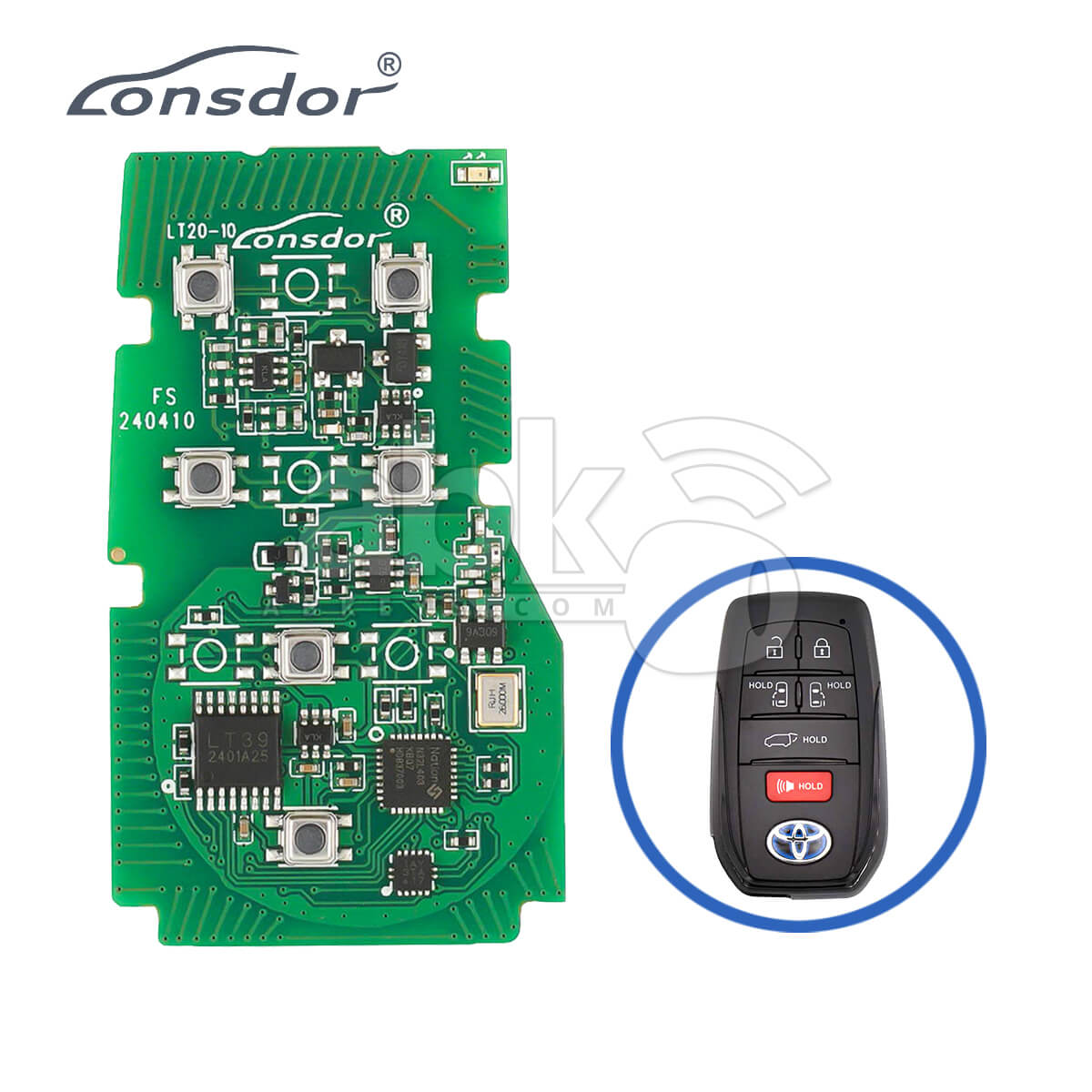 Lonsdor LT20-10 Smart Key PCB 8A+4D For Toyota Adjustable
