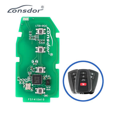 Lonsdor LT30-01 Smart Key PCB 4A For Toyota Adjustable Frequency 4Buttons - ABK-2888-LT30-01