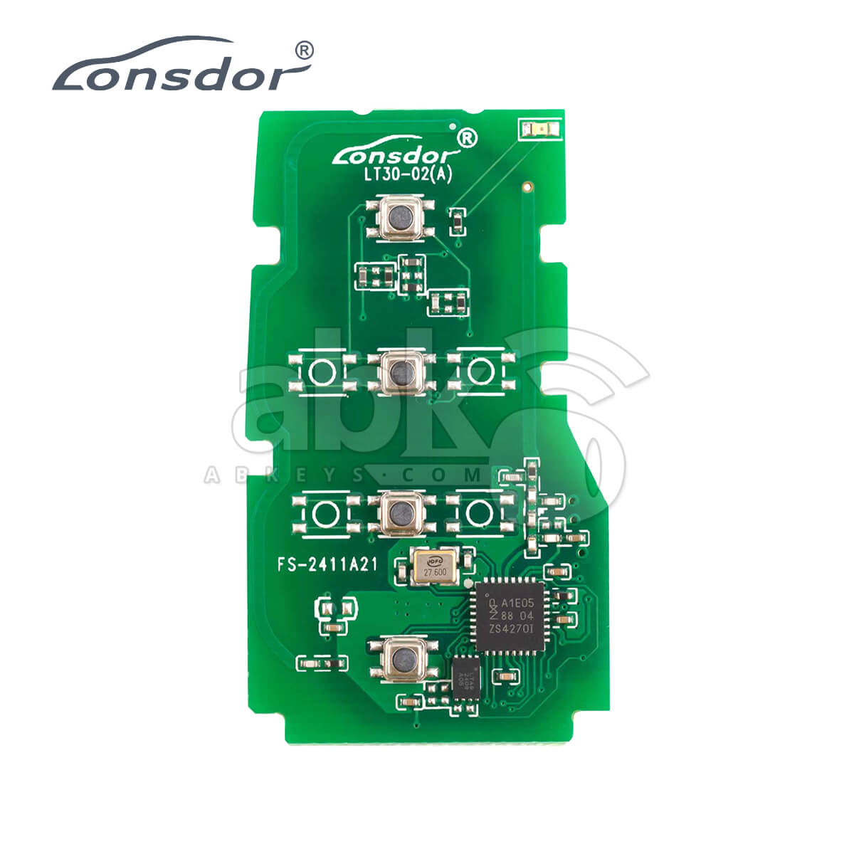 Lonsdor LT30-02 Smart Key PCB 4A For Toyota Adjustable Frequency 4Buttons - ABK-2888-LT30-02