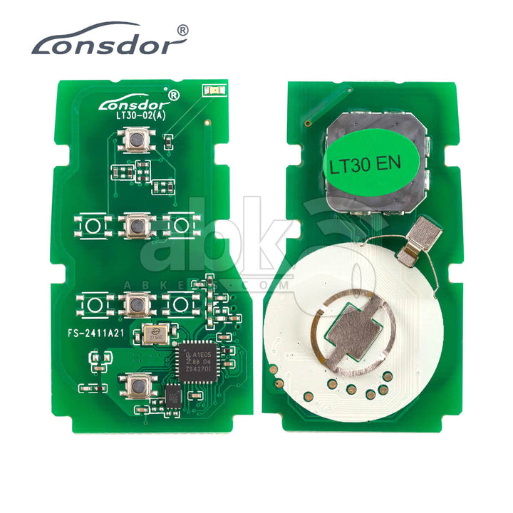 Lonsdor LT30-02 Smart Key PCB 4A For Toyota Adjustable Frequency 4Buttons - ABK-2888-LT30-02