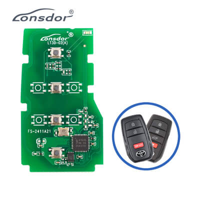 Lonsdor LT30-02 Smart Key PCB 4A For Toyota Adjustable Frequency 4Buttons - ABK-2888-LT30-02