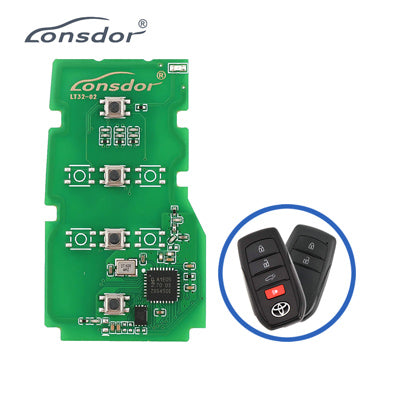 Lonsdor LT32-02 Smart Key Pcb With 4Button 4A+B6 Toyota & Lexus Adjustable Frequency 4Buttons