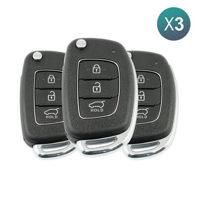 Hyundai I20 2014-2017 Télécommande Pliable D'origine, 3Boutons 95430-C7600 433MHz, RKE-4F22 3 pièces Lot