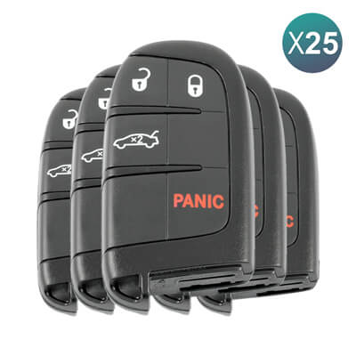 Jeep Grand Cherokee 2014-2021 Llave Inteligente, 4Botones 68143504AC 433MHz, M3N-40821302 25 Uds Lote
