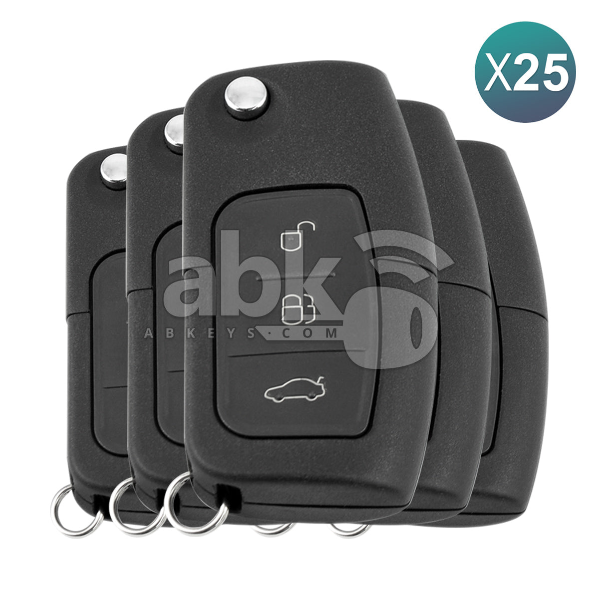 Ford C-Max Focus Mondeo Kuga 2006+ Remote Key 25Pcs Offer 3Buttons 5WK48791 434MHz HU101 1753886 -