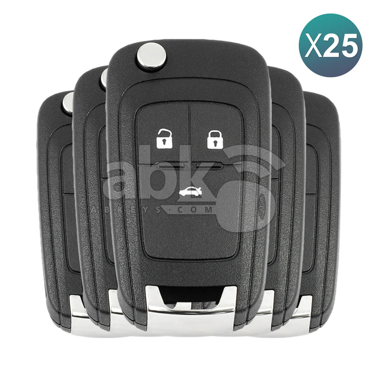 Chevrolet 2009 + Flip Remote Cover 3Buttons HU100 25Pcs Bundle - ABK-3136-OFF25 - ABKEYS.COM