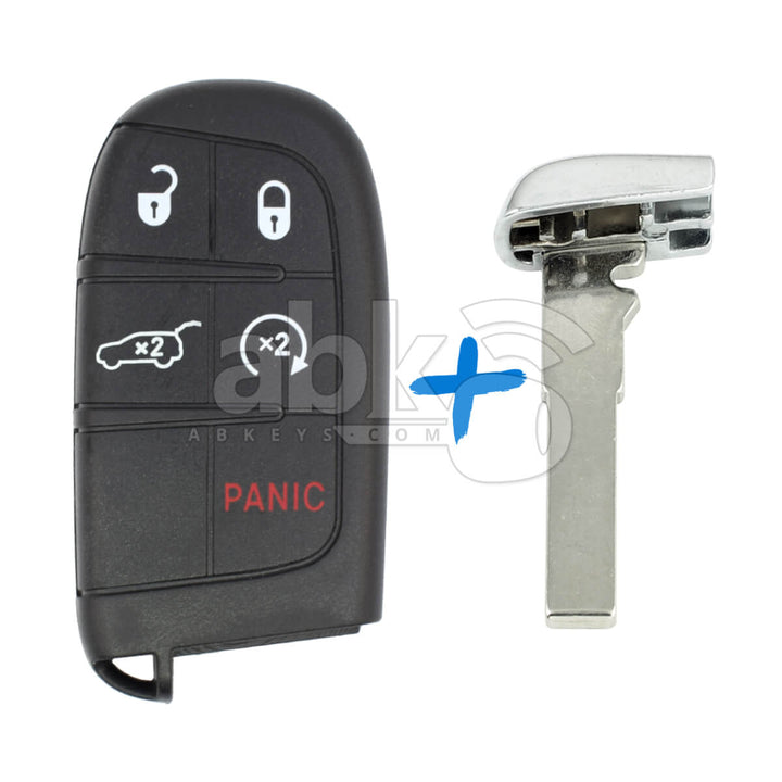 Jeep Compass 2017+ Smart Key 5Buttons 68250343AB 433MHz M3N-40821302 5Pcs Bundle - ABK-3204-OFF5 -