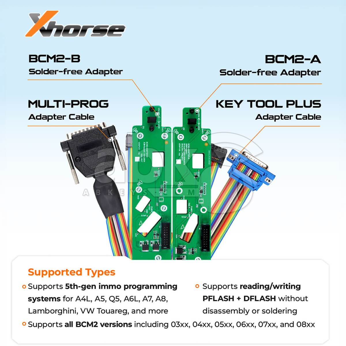 Adaptador Xhorse Audi BCM2 Sin Soldadura para VVDI Key Tool Plus   VVDI2   VVDI Prog XDNPAB