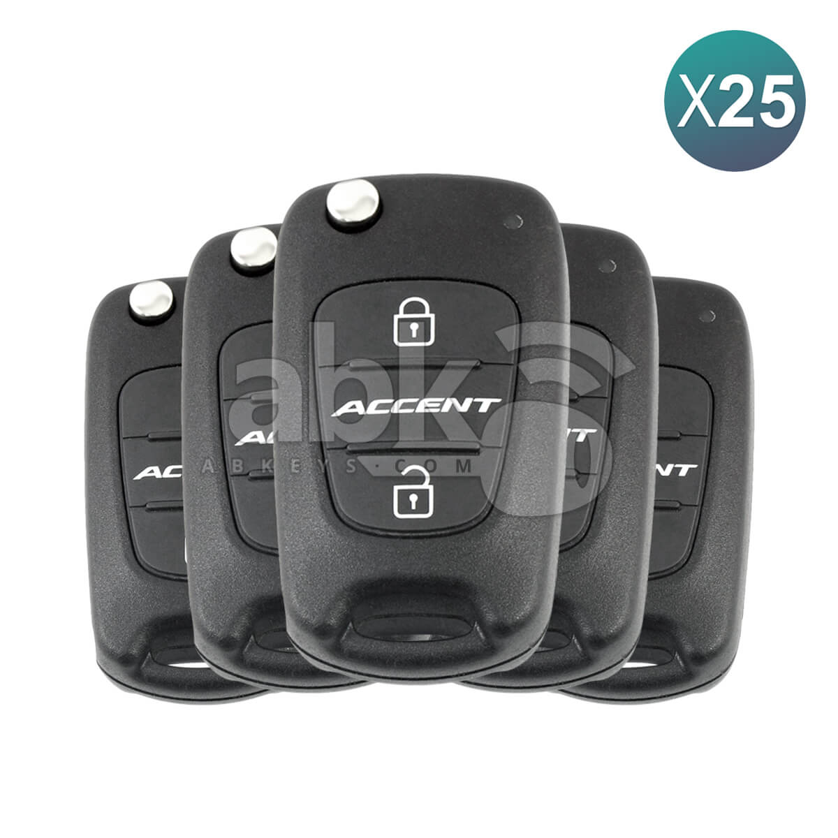Hyundai Accent 2010 + Flip Remote Cover 2Buttons HYN17 25Pcs Bundle   ABK 3376 OFF25   ABKEYS