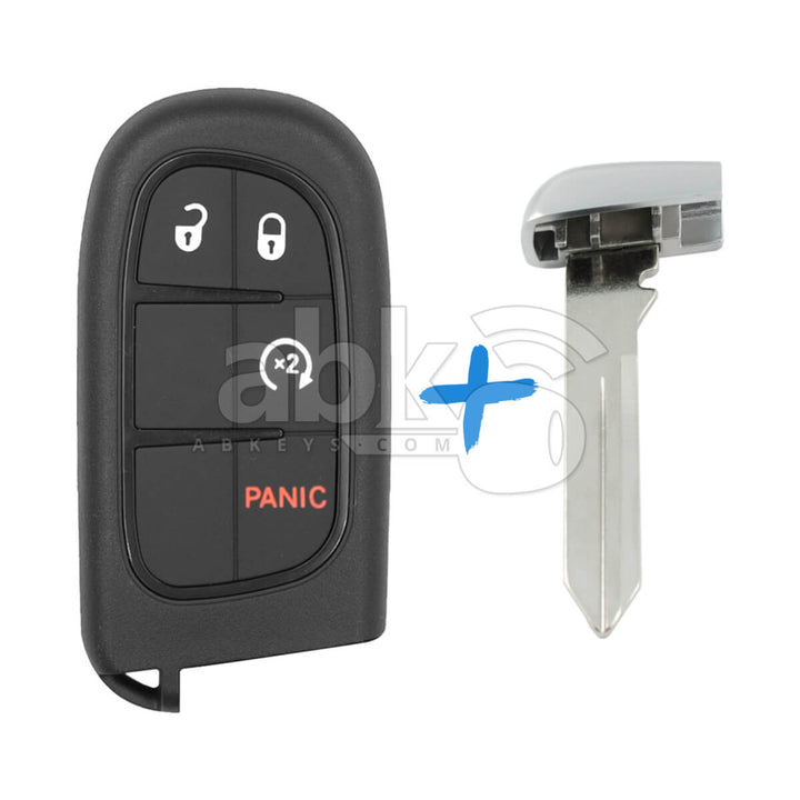 Genuine Jeep Cherokee 2014+ Smart Key 4Buttons 68105078AE 68105078AC 433MHz GQ4-54T - ABK-3454-KB -