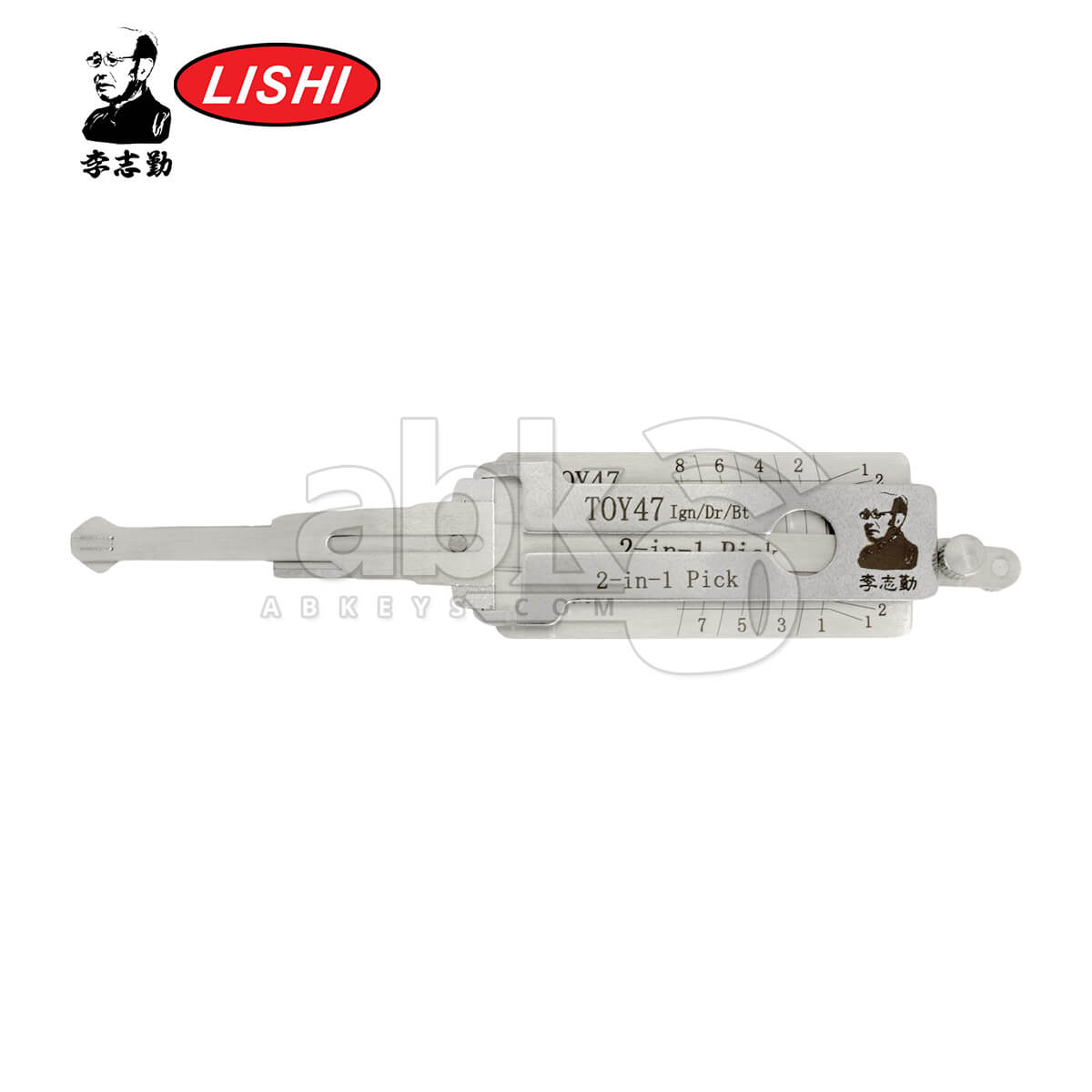 Original Lishi TOY47 3 in 1 Pick & Decoder for Toyota Lishi Tool   ABK 3587   ABKEYS