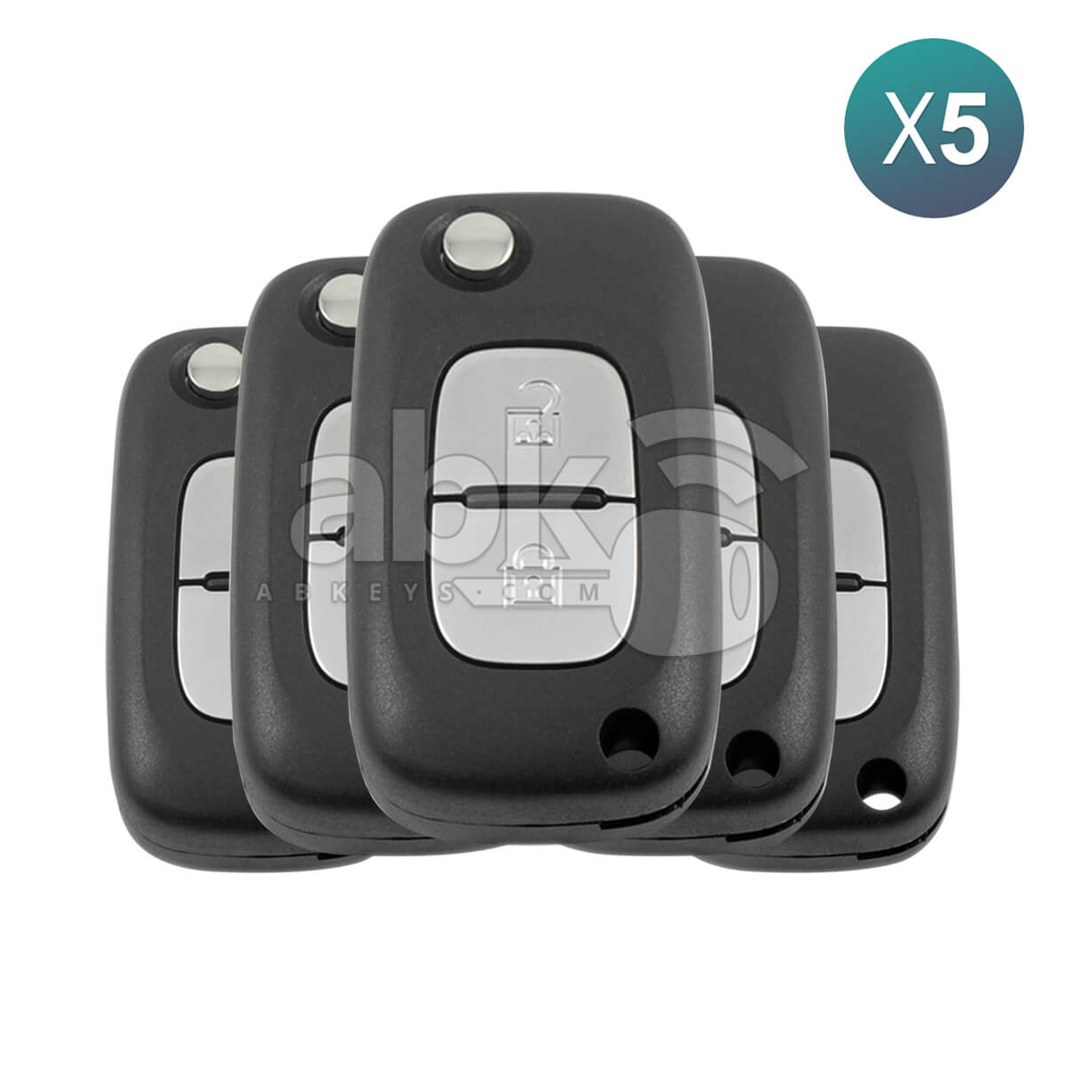 Renault Clio3 Kangoo Master 2006 + Flip Remote 2Buttons 433MHz 5Pcs Bundle - ABK-3842-OFF5