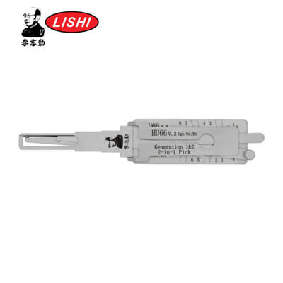 Lishi Original HU66 Duplo Levantador 3-em-1 Abertura e Decodificador para VW Ferramenta Lishi