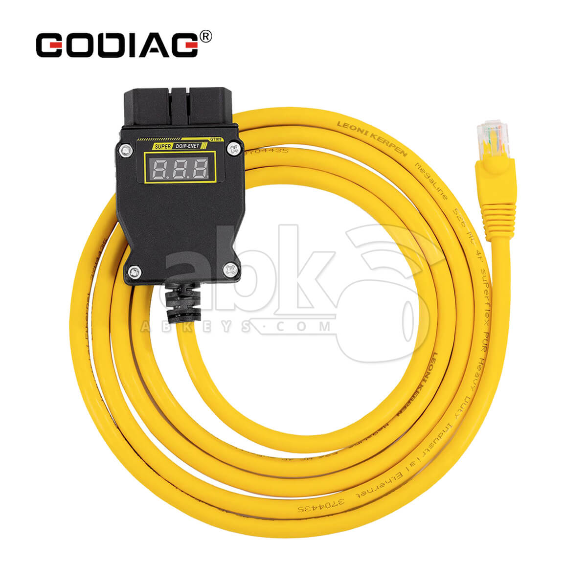 GODIAG GT109 DOIP ENET Programming Cable for BMW Benz VAG Volvo with Voltage Display for Diagnosis