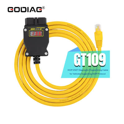 Кабель Программирования GODIAG GT109 DOIP ENET для BMW Benz VAG Volvo с Дисплеем Напряжения для Диагностики Программирования Кодирования для BMW Benz VW Audi