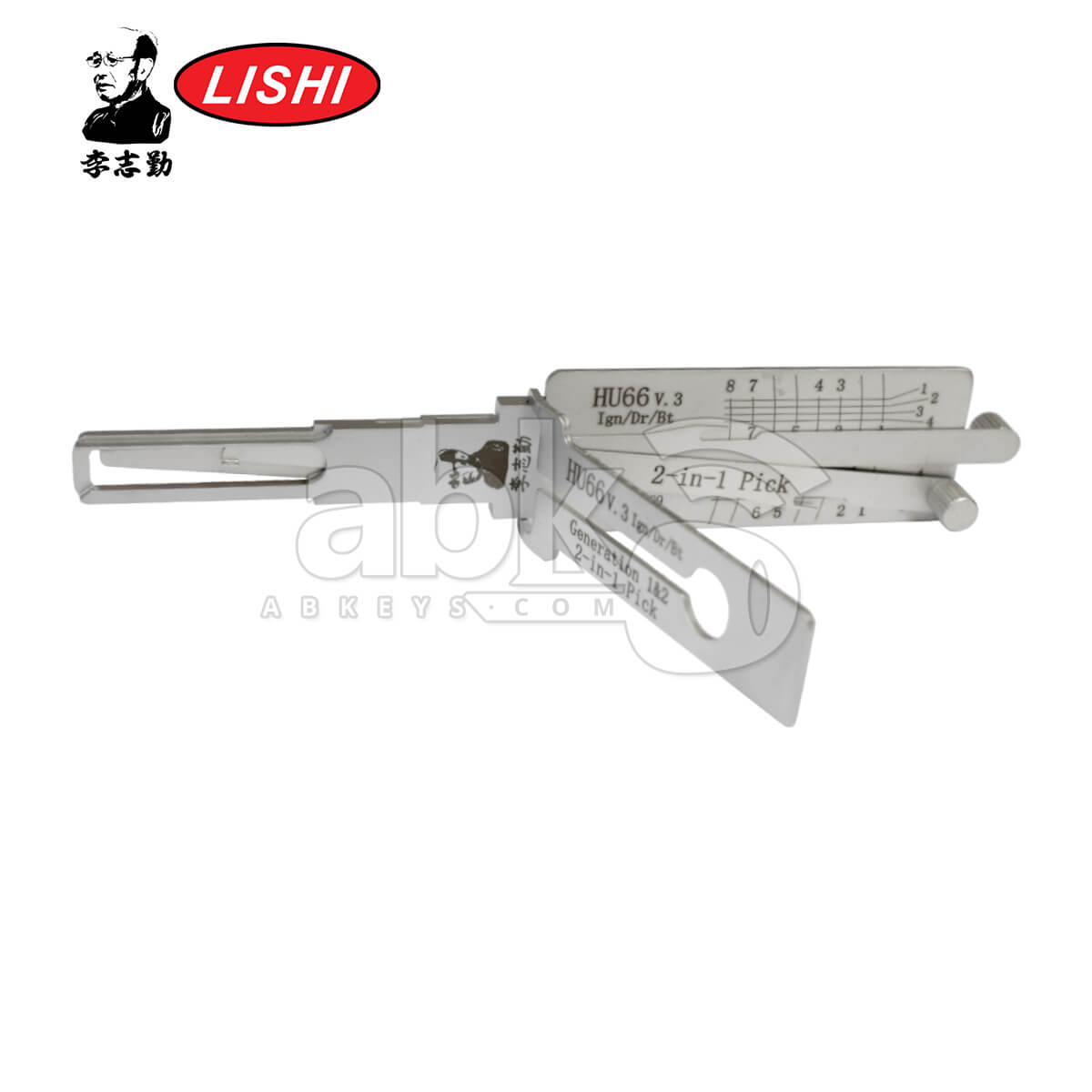 Original Lishi HU66 AG Twin Lifter 3 in 1 Pick & Decoder for VW Lishi Tool Anti Glare   ABK 3923