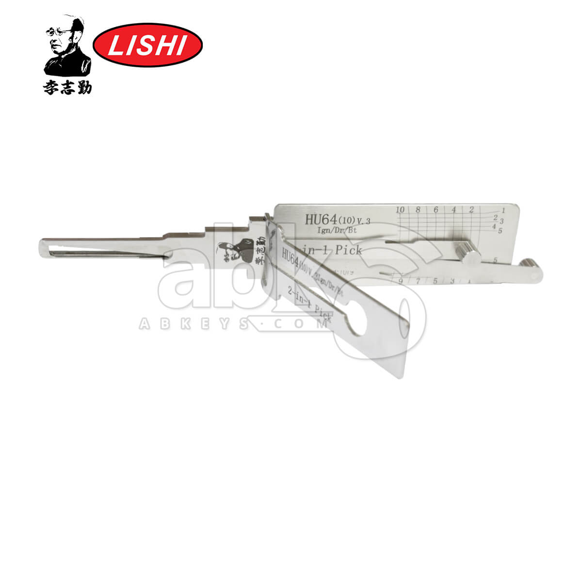 Original Lishi HU64 V3 Twin Lifters 3-in-1 Pick & Decoder for Mercedes Lishi Tool - ABK-3931