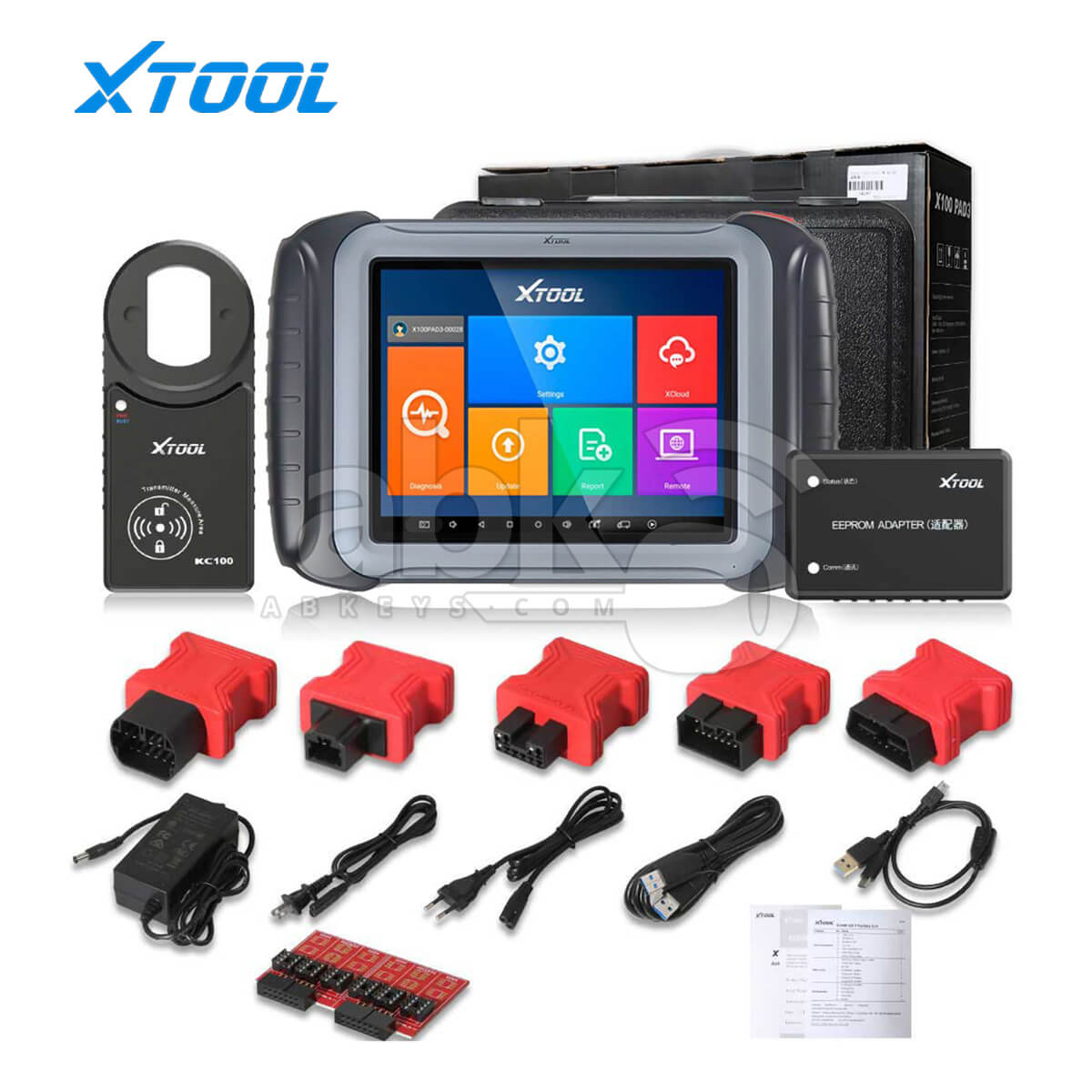 XTool X100 PAD Elite Professional Tablet Key Programmer With KC100 Eeprom Adapter   ABK 3993