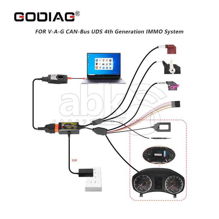 GODIAG GT115 VAG MQB - IMMO4 - CAN-Bus - UDS Платформа Тестирования Система Immo 4-е Поколение Все в Одном с PIN POGO для Чтения и Записи Данных