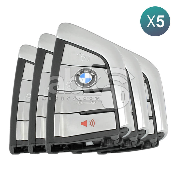 Bmw F Series CAS4 2009 + Smart Key 4Buttons 315MHz 5WK49863 Chrome 5Pcs Bundle - ABK - 4093 - OFF5