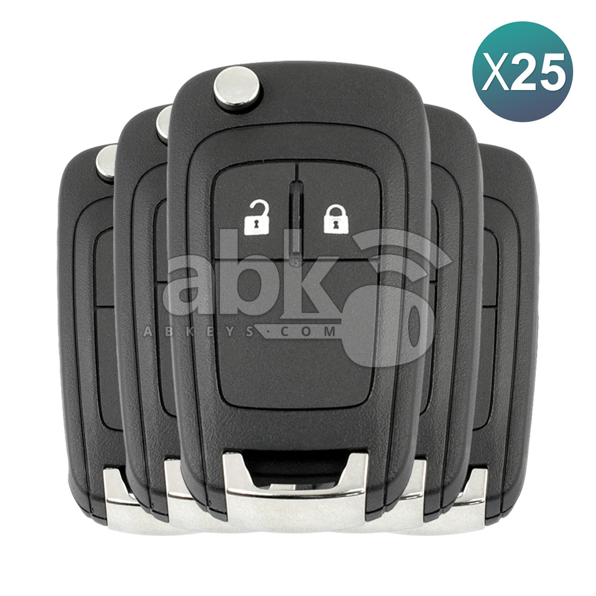 Opel 2009+ Flip Remote Cover 2Buttons HU100 25Pcs Bundle - ABK-4108-OFF25 - ABKEYS.COM