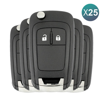 Opel 2009-2018 Housse Télécommande Pliable, 2Boutons, HU100 25 pièces Lot