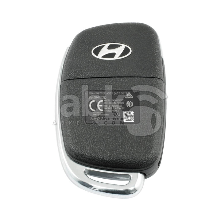 Genuine Hyundai I10 2018 + Flip Remote 3Buttons 95430-K7000 433MHz SVI-AERGE03 - ABK-4110