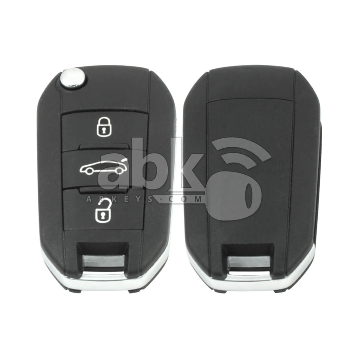 Peugeot 508 301 2013+ Flip Remote 3Buttons 6490RL 6490RN 433MHz 5FA010   ABK 4115   ABKEYS