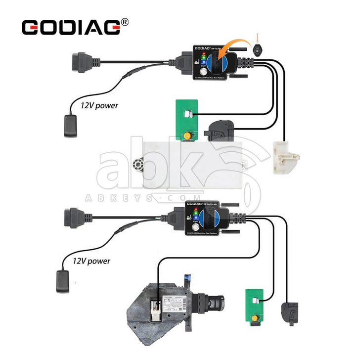 GODIAG BMW CAS1 / CAS2 Mech-Key Test Platform Detect CAS Key Programming & Synchronization