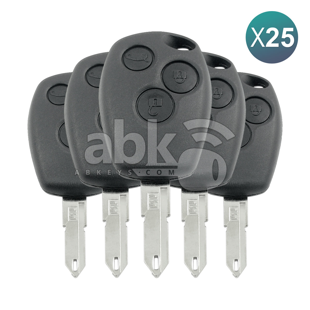 Renu Duster Logan Sandero Trafic 2005+ Remote Key 25Pcs Offer 3Buttons 433MHz NE72 - ABK-4185-OFF25