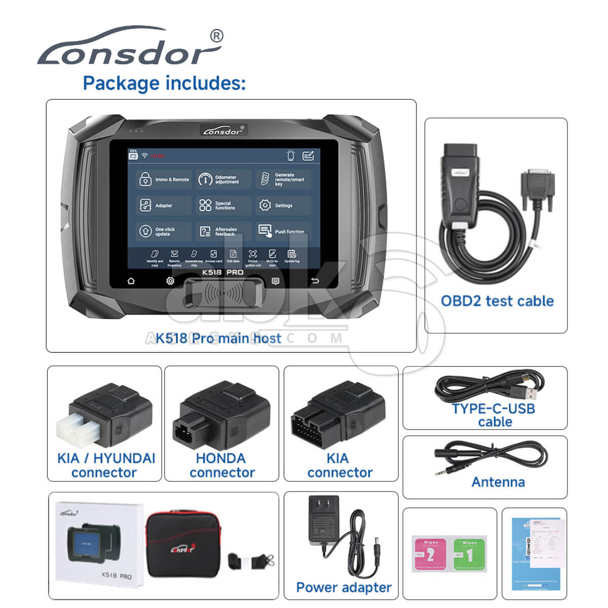 Lonsdor K518 Pro Key Programmer Offer Package   ABK 4238   ABKEYS