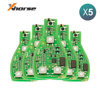 Xhorse VVDI Mercedes Benz Clé Intelligente, 4Boutons, 315MHz - 433MHz Ajustable 5 pièces Lot
