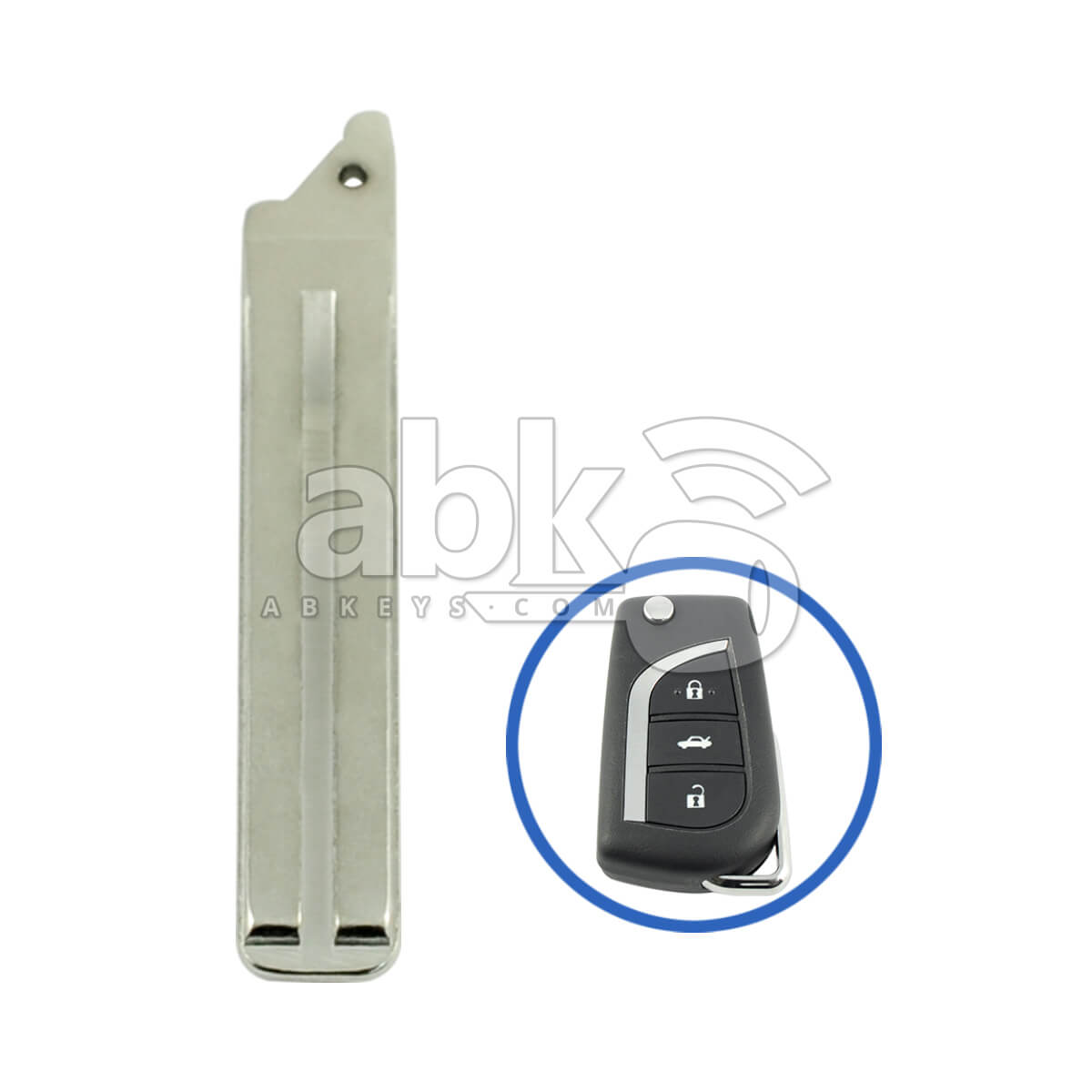 Toyota 2013 - 2024 Flip Remote Key Blade TOY48 25Pcs Bundle - ABK - 4334 - OFF25 - ABKEYS.COM