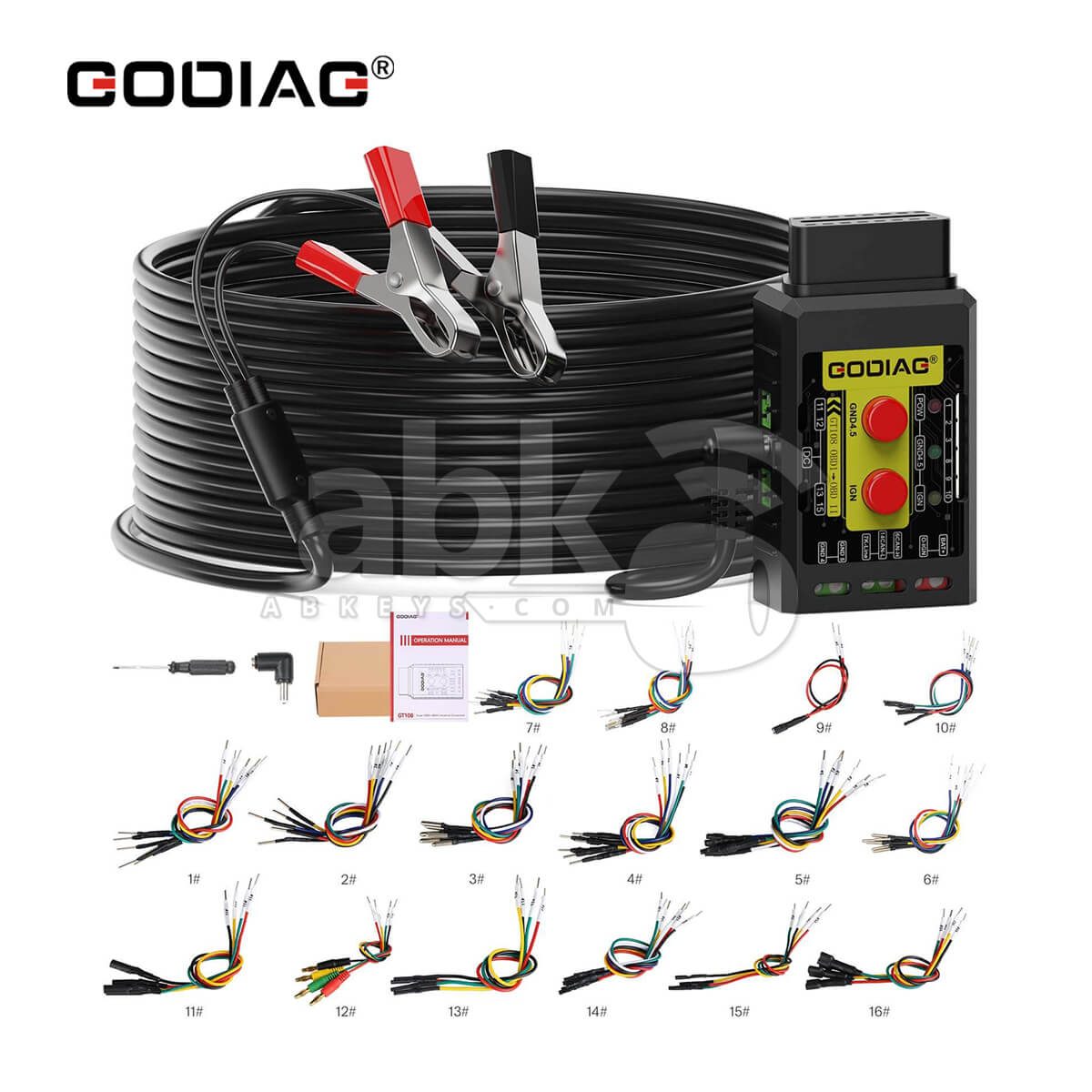 GODIAG GT108 C Configuration OBDI OBDII Universal Conversion Adapter   ABK 433   ABKEYS