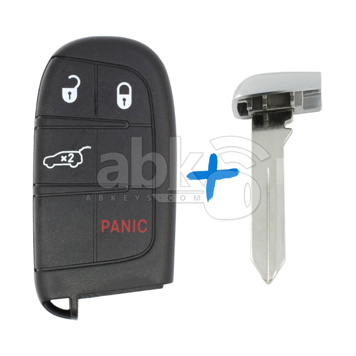 Genuine Dodge Durango 2014+ Smart Key 4Buttons 68375133AA 433MHz M3N-40821302 - ABK-4423-KB -