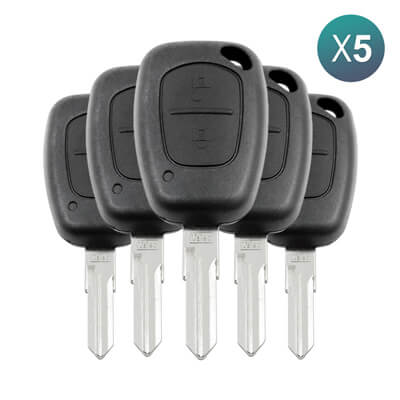 Renu Kangoo 2003 + Key Head Remote 2Buttons 8200008231 8200258486 433MHz VAC102 5Pcs Bundle - ABK