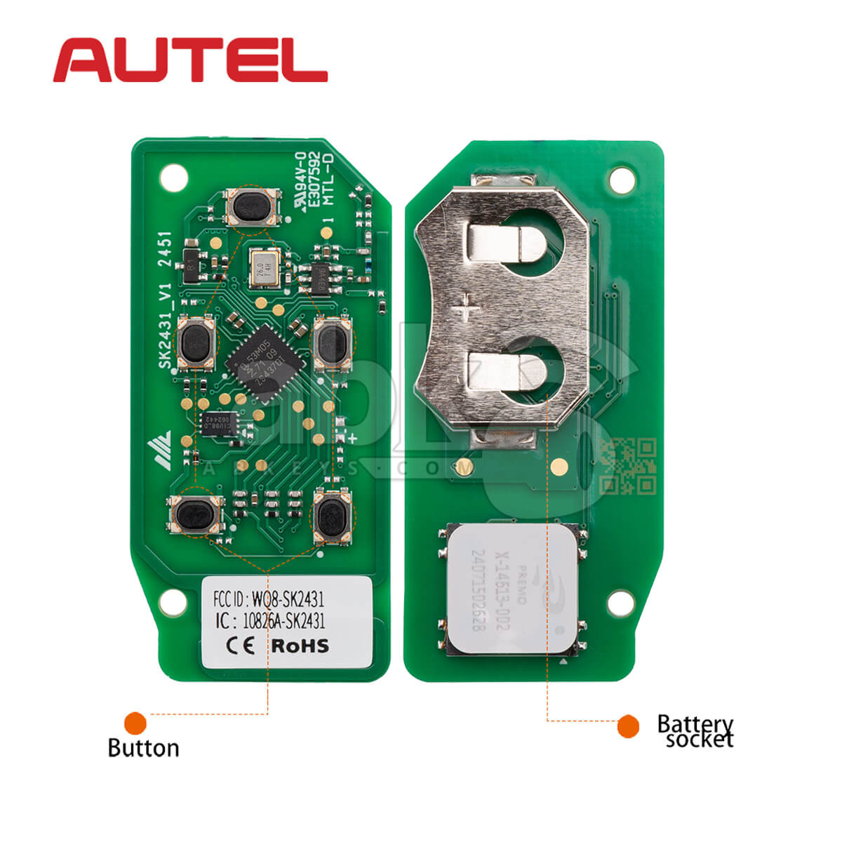 Autel Universal Smart Key 5Buttons Land Rover Style IKEYLR005AL   ABK 4478 IKEYLR005AL   ABKEYS