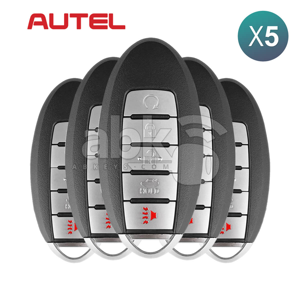 Autel Universal Smart Key 5Buttons Nissan Style IKEYNS005AL 5Pcs Bundle   ABK   4478   IKEYNS005AL