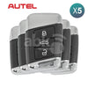 Autel Universal Smart Key 3Buttons Volkswagen Style IKEYVW003AL 5Pcs Bundle