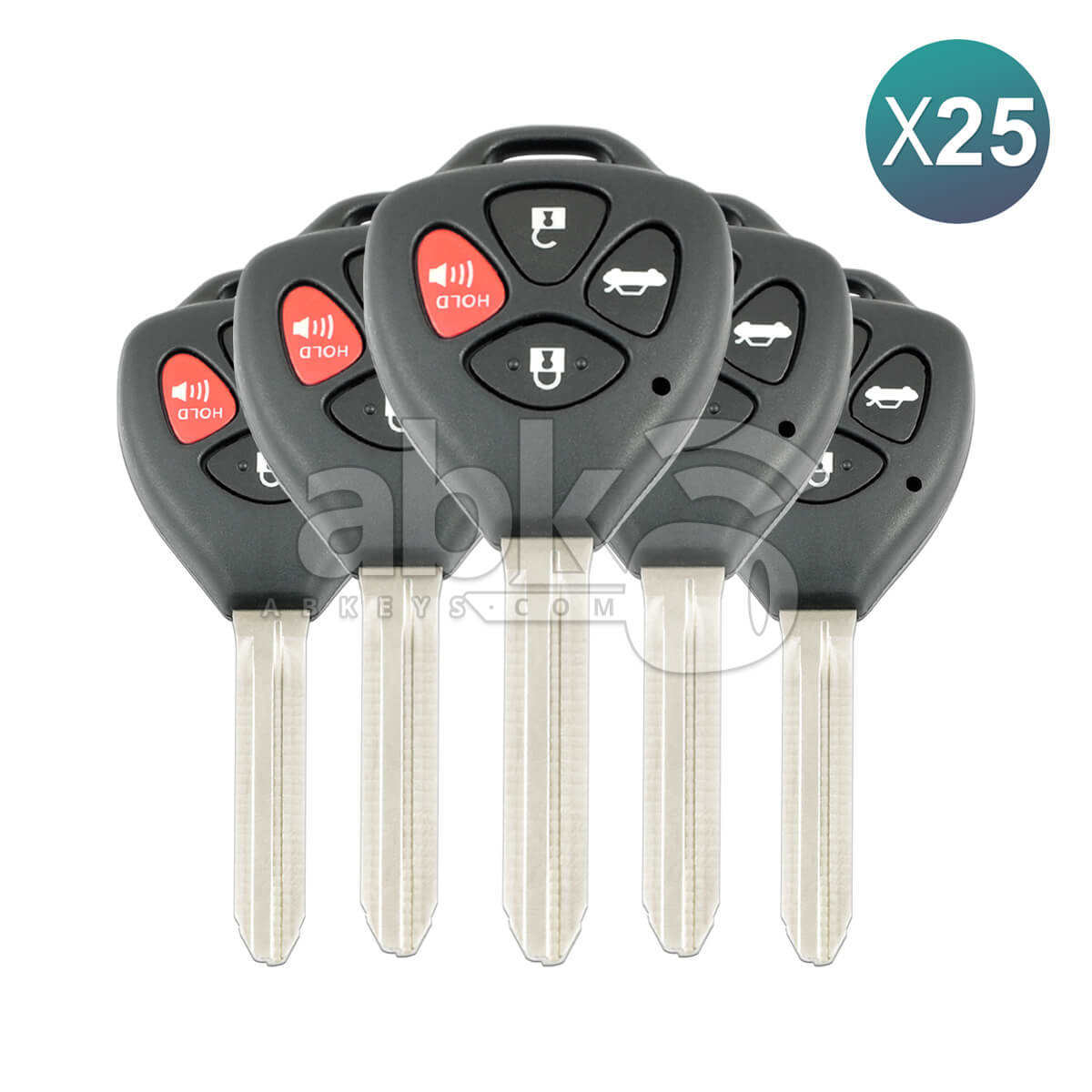 Toyota 2006 + Key Head Remote Cover 4Buttons TOY43 25Pcs Bundle   ABK 448 OFF25   ABKEYS