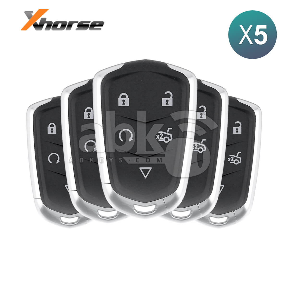 Xhorse Universal Smart Key XSCD01EN Cadillac Style XM38 5Buttons 5Pcs Bundle