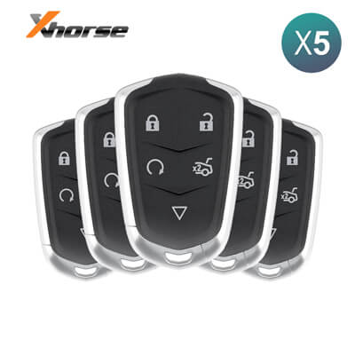Xhorse Clé Intelligente Universelle XSCD01EN Style Cadillac XM38 5Boutons 5 pièces Lot
